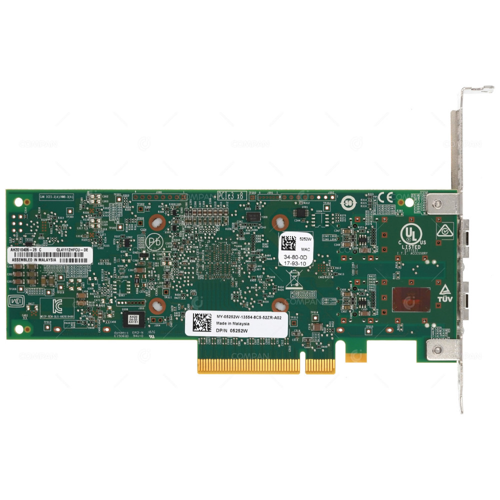 5252W DELL QLOGIC QL41112 DUAL PORT 10GB SFP+ PCI-E NETWORK ADAPTER